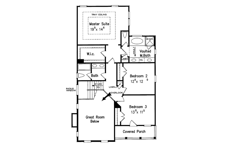 Home Plan - Floor Plan - Upper Floor for Country House Plan #927-664 - 3 bed, 2.5 bath