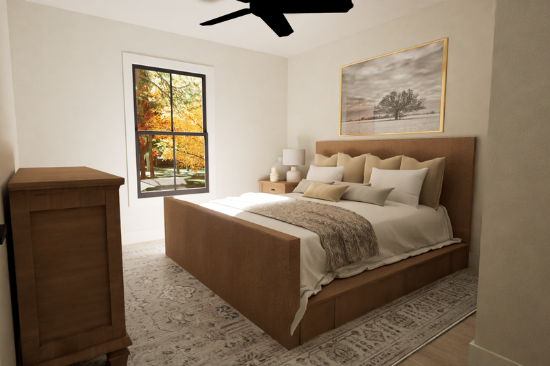 House Plan Design - Interior - Master Bedroom for Contemporary House Plan #1116-36 - 2 bed, 1.5 bath
