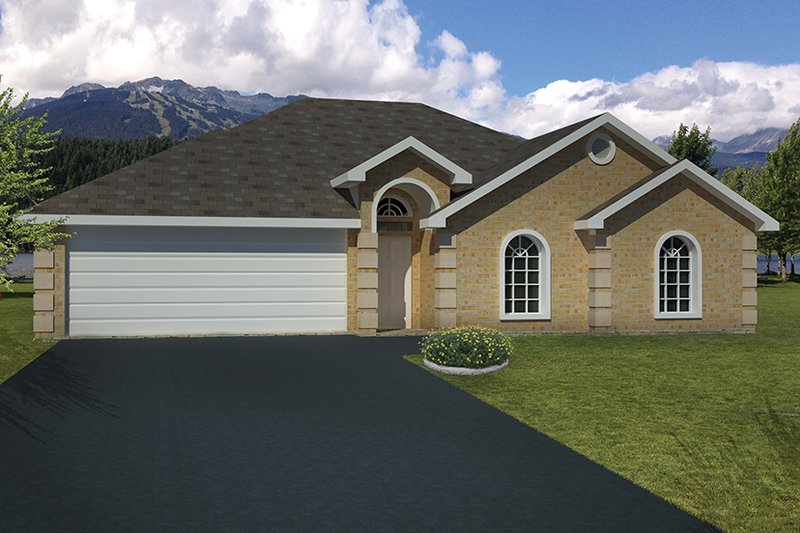 House Design - Adobe / Southwestern Exterior - Front Elevation Plan #1061-21