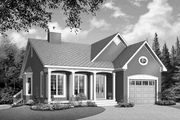 Bungalow Style House Plan - 2 Beds 1 Baths 1191 Sq/Ft Plan #23-2333 