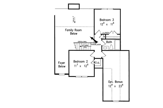 Floor Plan - Upper Floor for Traditional House Plan #927-245 - 3 bed, 2.5 bath