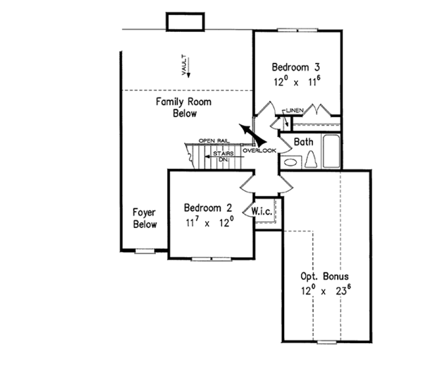 Architectural House Design - Traditional Floor Plan - Upper Floor Plan #927-245