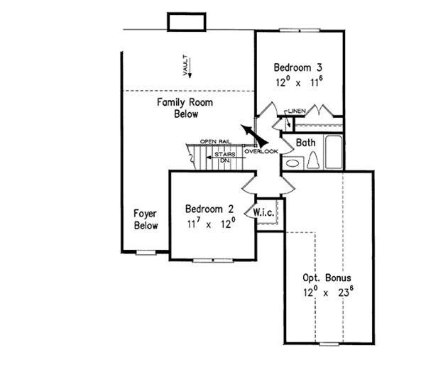 Traditional Floor Plan - Upper Floor Plan #927-245