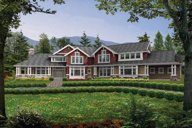 Architectural House Design - Craftsman Exterior - Front Elevation Plan #132-348