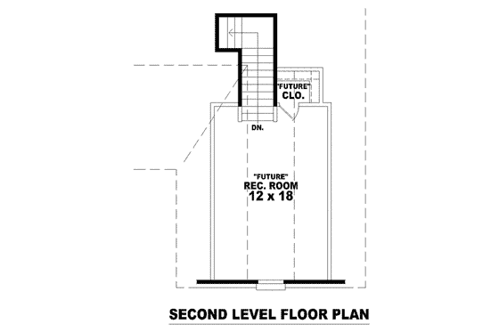 Floor Plan - Upper Floor for European House Plan #81-1503 - 3 bed, 2 bath