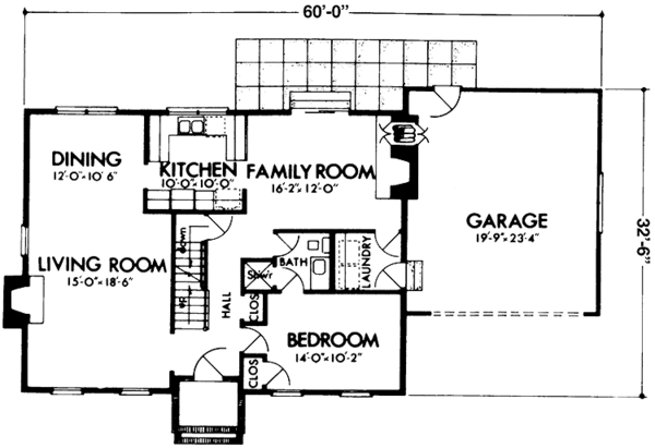 House Plan Design - Colonial Floor Plan - Main Floor Plan #320-1290