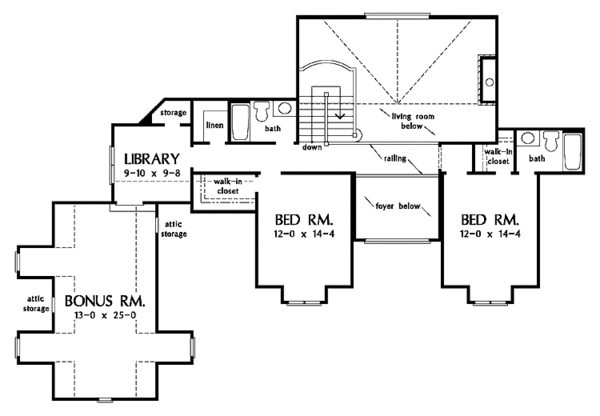 Craftsman Floor Plan - Upper Floor Plan #929-361