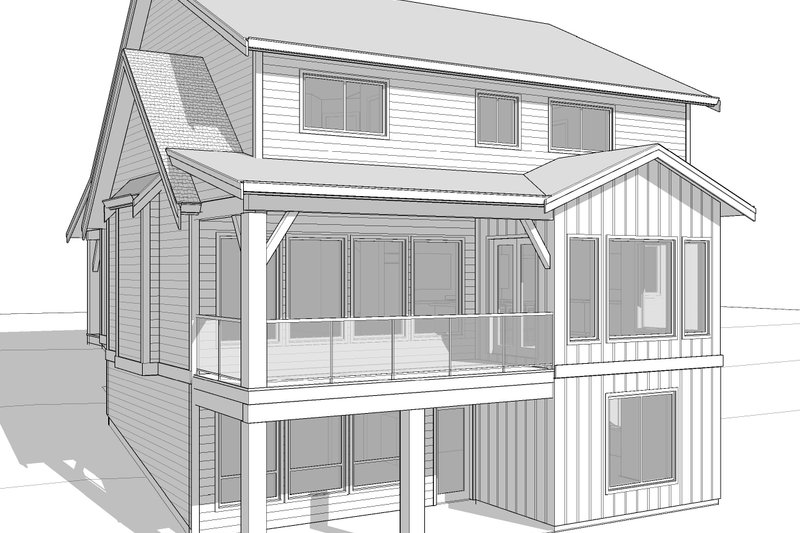 Home Plan - Exterior - Rear Elevation 1 for Farmhouse House Plan #1114-81 - 4 bed, 3.5 bath