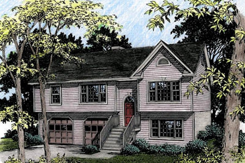 Architectural House Design - Traditional Exterior - Front Elevation Plan #56-123