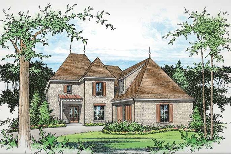 Architectural House Design - Country Exterior - Front Elevation Plan #15-392