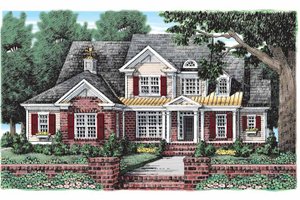 Colonial Exterior - Front Elevation Plan #927-914