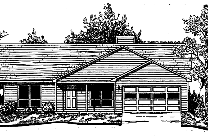 Dream House Plan - Ranch Exterior - Front Elevation Plan #30-295