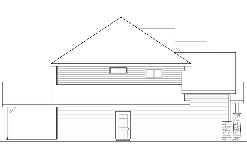 Home Plan - Exterior - Other Elevation for Craftsman House Plan #124-940 - 3 bed, 2.5 bath