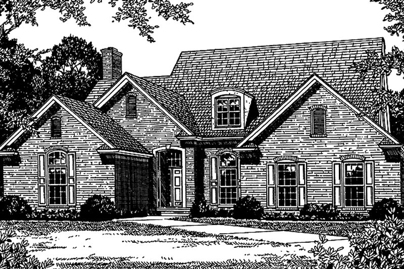 House Blueprint - Traditional Exterior - Front Elevation Plan #453-215