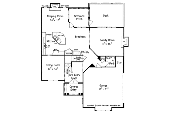 Floor Plan - Main Floor for European House Plan #927-404 - 4 bed, 2.5 bath