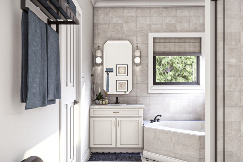 House Plan Design - Interior - Master Bathroom 2 for Craftsman House Plan #455-219 - 3 bed, 2 bath