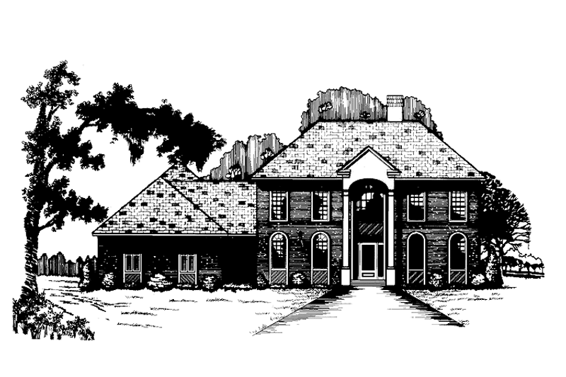 Home Plan - Exterior - Front Elevation 3 for Classical House Plan #15-315 - 3 bed, 4.5 bath