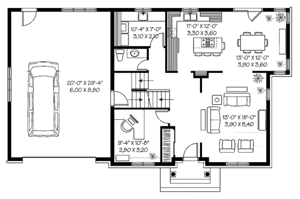 House Plan Design - Traditional Floor Plan - Main Floor Plan #23-2392