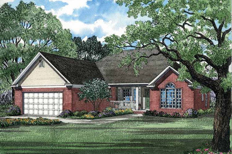 Architectural House Design - Ranch Exterior - Front Elevation Plan #17-2637