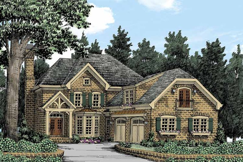 Architectural House Design - Exterior - Front Elevation 7 for European House Plan #927-362 - 4 bed, 3 bath