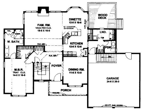 Architectural House Design - Country Floor Plan - Main Floor Plan #328-246