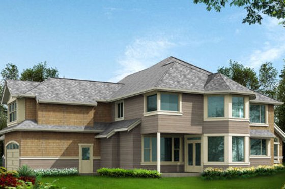 Exterior - Rear Elevation for Craftsman House Plan #132-162 - 4 bed, 3.5 bath