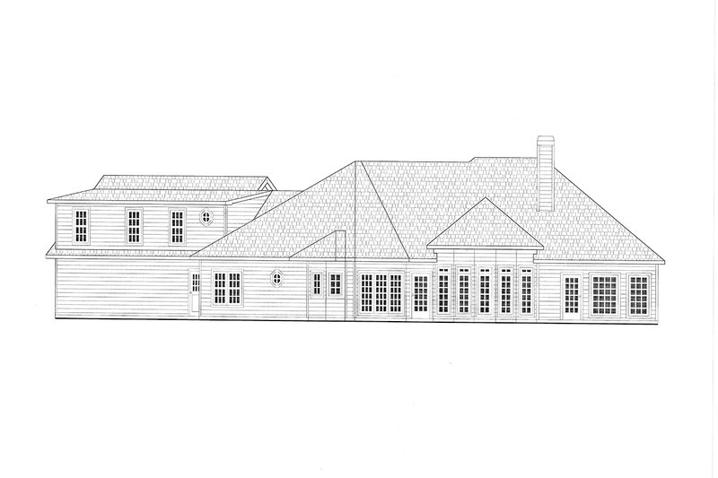 Architectural House Design - Exterior - Rear Elevation for Traditional House Plan #437-106 - 3 bed, 3 bath