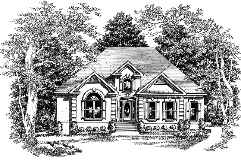 Home Plan - Exterior - Front Elevation 3 for Mediterranean House Plan #927-62 - 3 bed, 2.5 bath