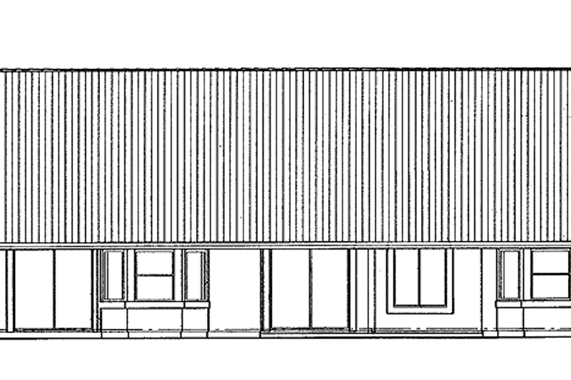 Home Plan - Exterior - Rear Elevation for Adobe / Southwestern House Plan #72-915 - 4 bed, 2.5 bath