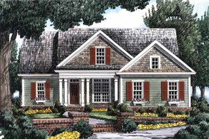 Exterior - Front Elevation 3 for Country House Plan #927-698 - 3 bed, 2.5 bath