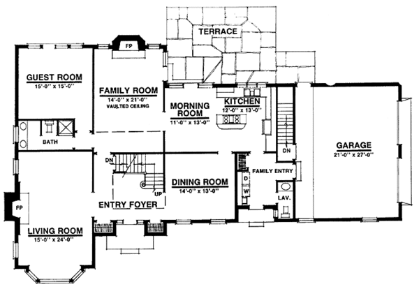 Dream House Plan - Colonial Floor Plan - Main Floor Plan #1016-19