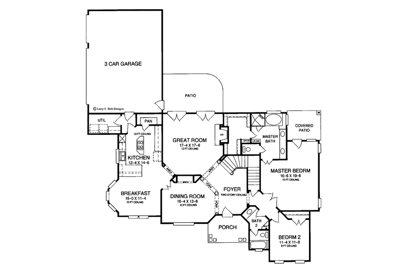Dream House Plan - Floor Plan - Main Floor for Traditional House Plan #952-50 - 4 bed, 3 bath