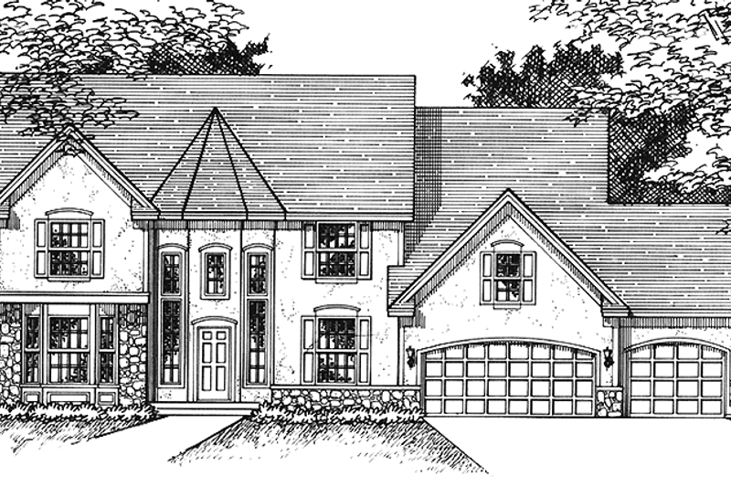 Home Plan - Exterior - Front Elevation 3 for Country House Plan #51-899 - 4 bed, 2.5 bath