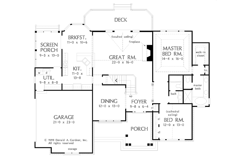 Home Plan - Floor Plan - Main Floor for Traditional House Plan #929-481 - 4 bed, 3 bath