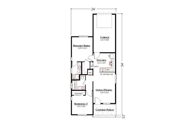 Home Plan - Cottage Floor Plan - Main Floor Plan #1099-5