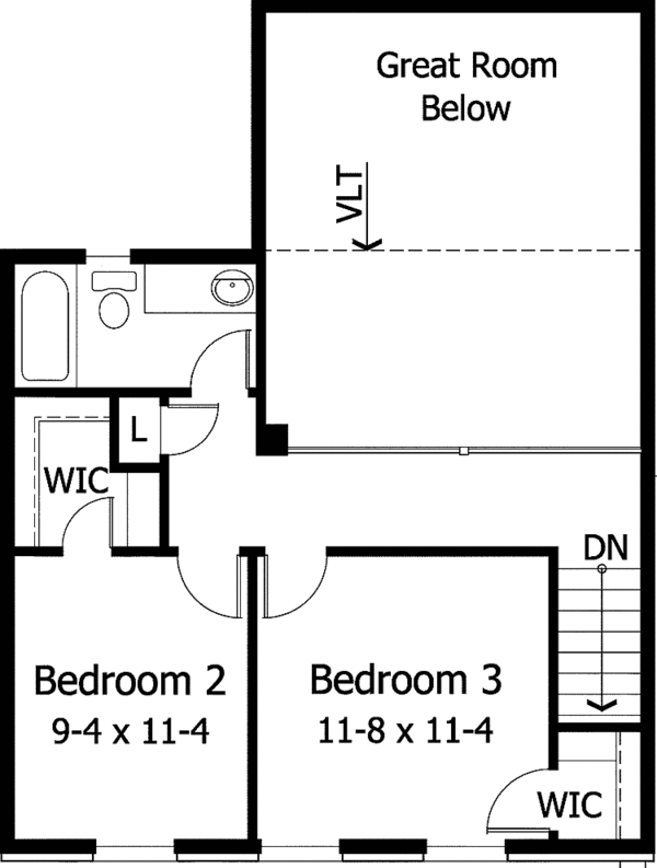 Home Plan - Colonial Floor Plan - Upper Floor Plan #51-802