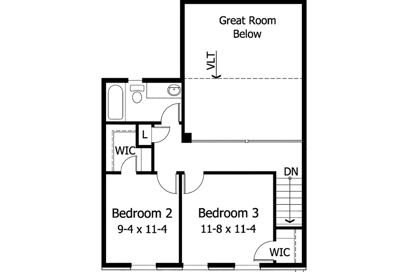 Dream House Plan - Floor Plan - Upper Floor for Colonial House Plan #51-802 - 3 bed, 2.5 bath