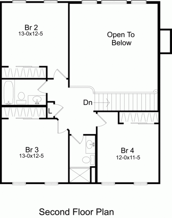 Home Plan - Country Floor Plan - Upper Floor Plan #22-515