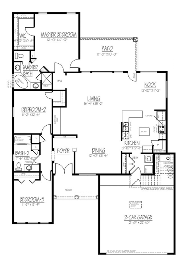 House Blueprint - Adobe / Southwestern Floor Plan - Main Floor Plan #1061-13