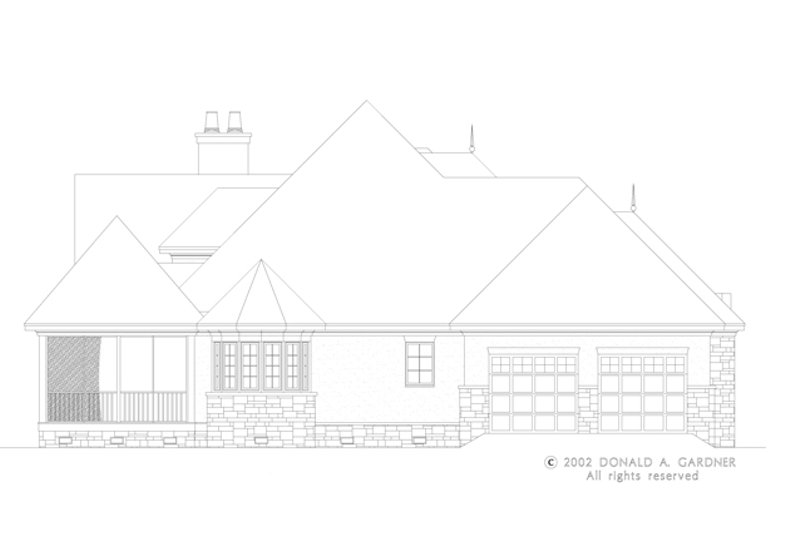 Home Plan - Exterior - Other Elevation for European House Plan #929-930 - 4 bed, 4 bath