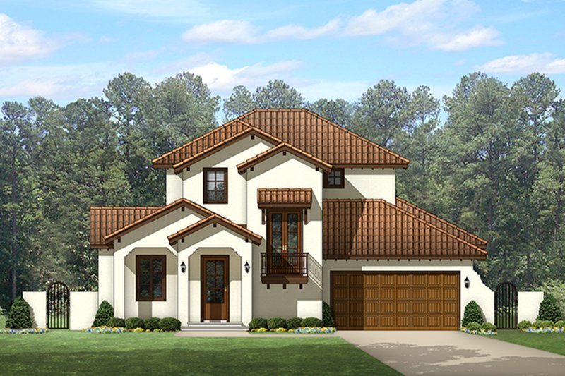 Dream House Plan - Exterior - Front Elevation 4 for Mediterranean House Plan #1058-147 - 4 bed, 4 bath