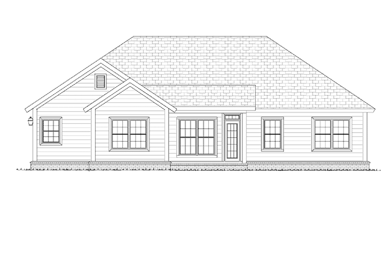 Home Plan - Exterior - Rear Elevation for Traditional House Plan #513-2153 - 3 bed, 2 bath