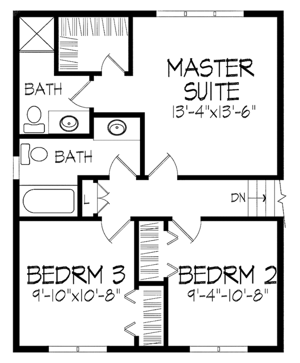 House Plan Design - Craftsman Floor Plan - Upper Floor Plan #51-694
