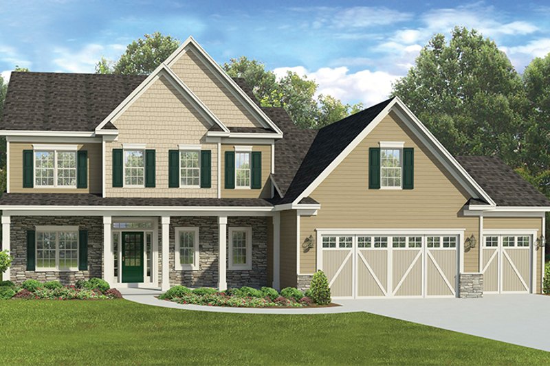 Dream House Plan - Exterior - Front Elevation 4 for Traditional House Plan #1010-135 - 4 bed, 2.5 bath