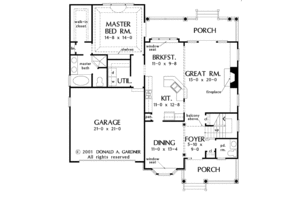 Floor Plan - Main Floor for Country House Plan #929-596 - 4 bed, 2.5 bath