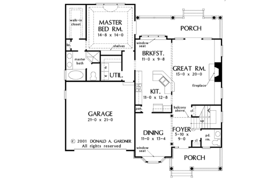 Floor Plan - Main Floor for Country House Plan #929-596 - 4 bed, 2.5 bath