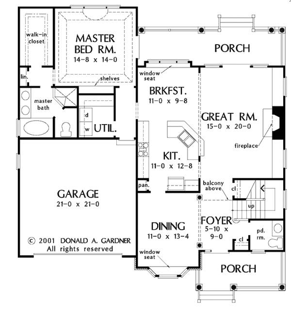 House Plan Design - Country Floor Plan - Main Floor Plan #929-596