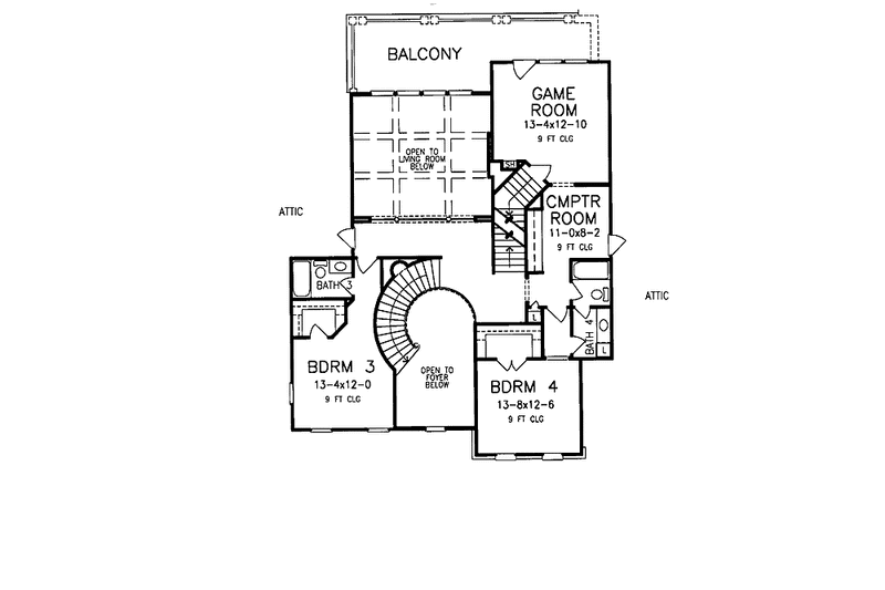 Home Plan - Floor Plan - Upper Floor 1 for Country House Plan #952-248 - 4 bed, 4.5 bath
