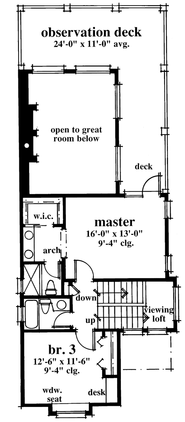 Home Plan - Traditional Floor Plan - Upper Floor Plan #930-65