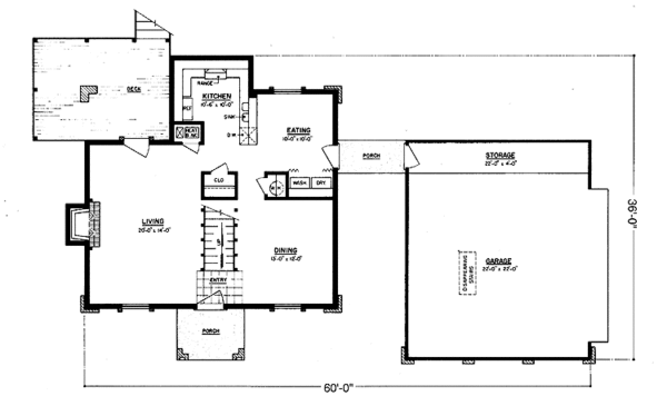House Plan Design - European Floor Plan - Main Floor Plan #45-531